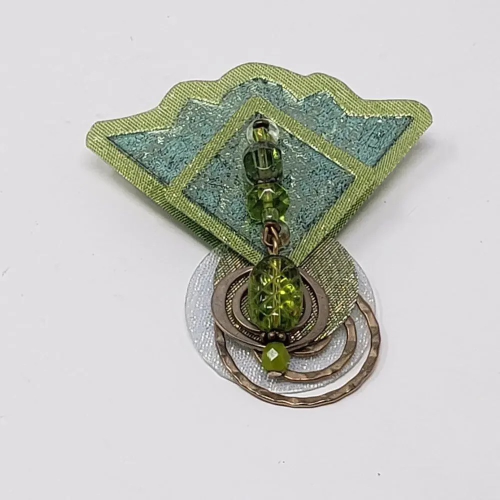 Caramia’s Collection Layered Beaded Multicolored Brooch Pendant